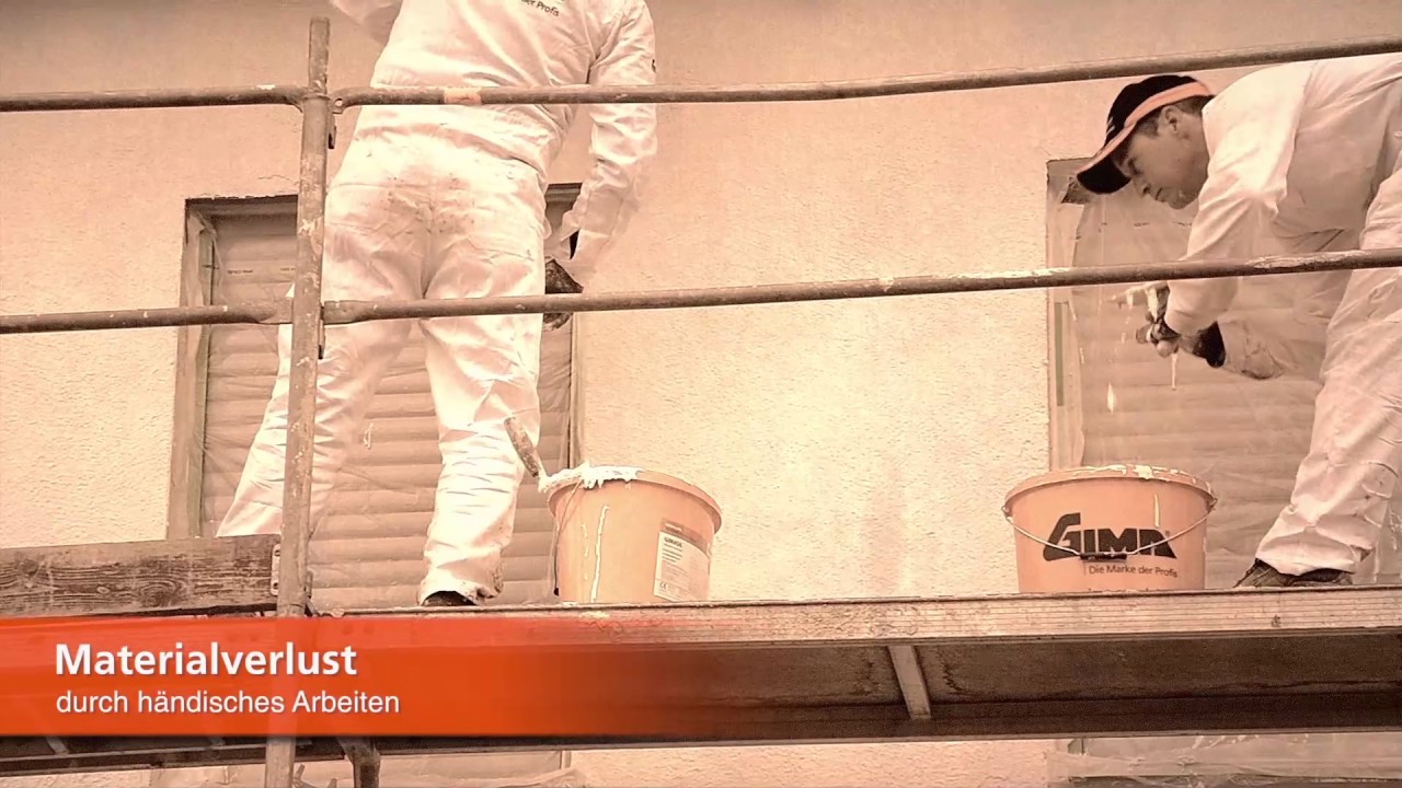GIMASIL-Putzverarbeitung mit Maschinentechnik GIMA Floh40