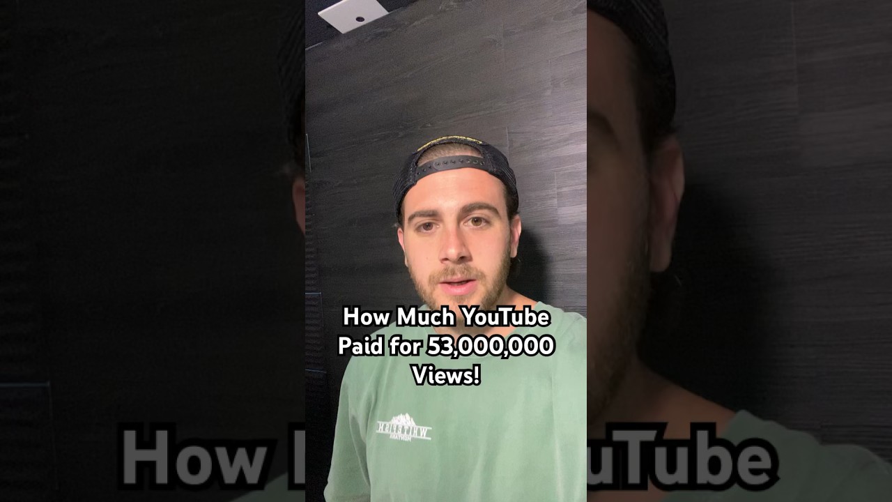Сколько вам платят за 53&nbsp;000&nbsp;000 просмотров на YouTube? #шорты