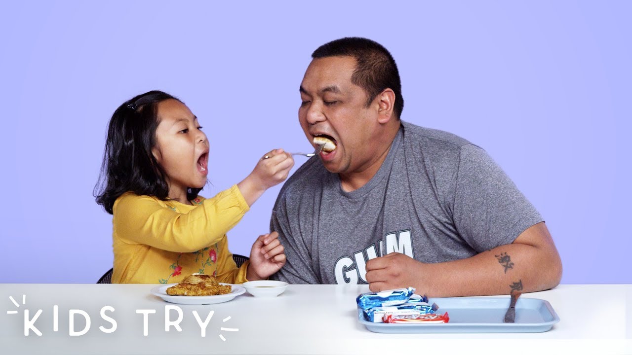Celine Tries Her Dad's Military Dorm Food | Kids Try | HiHo Kids