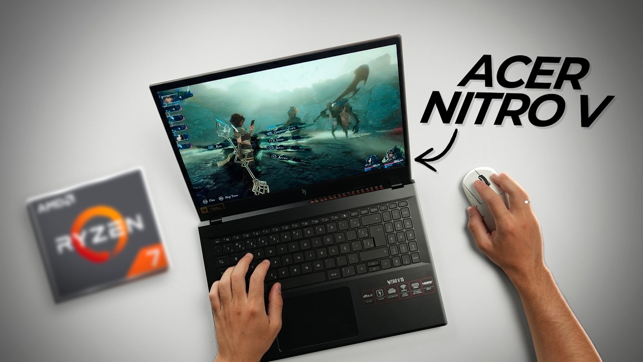 A REAL! Jogando no Acer Nitro V Ryzen 7 - O NOTE GAMER mais buscado