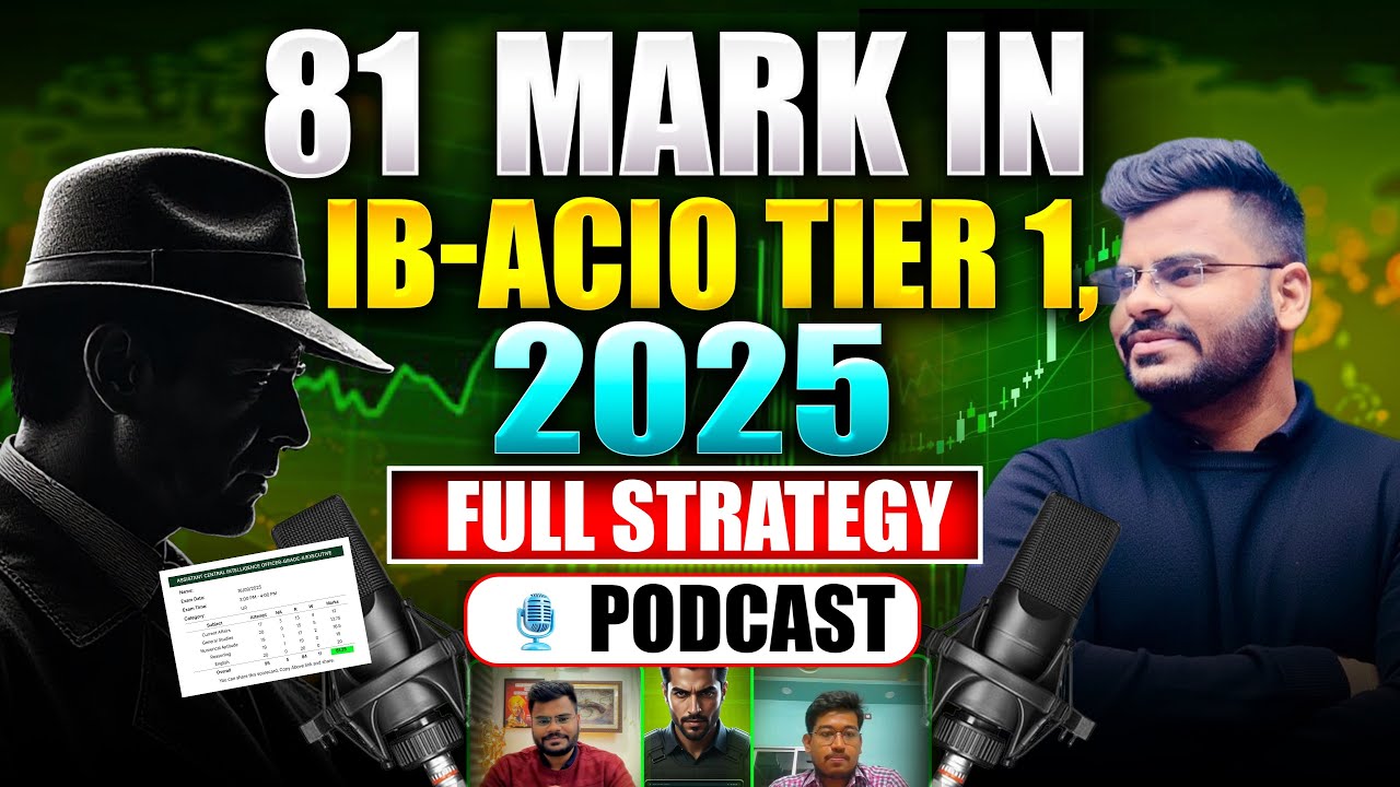 Highest Marks in IB-ACIO 2025 | Full Strategy Revealed | Toppers Talk Podcast | By Sagar sir