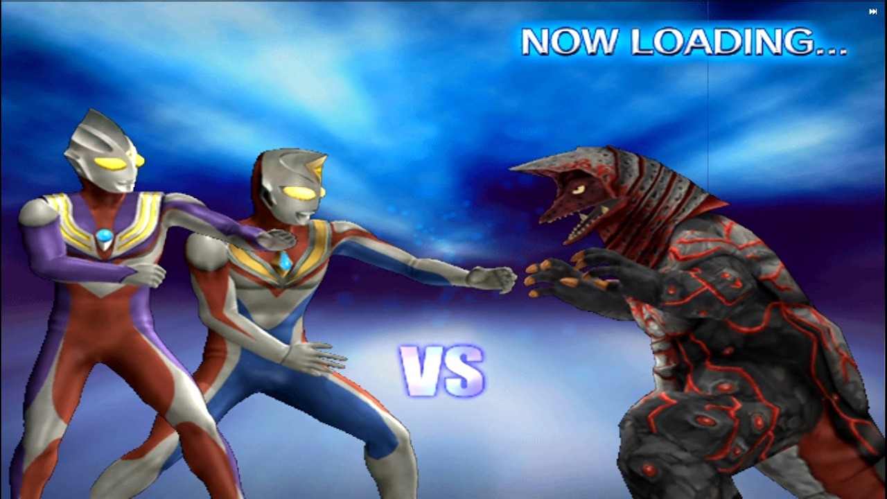 TAG TEAM ULTRAMAN TIGA & ULTRAMAN DYNA VS GOLZA PCSX2!!!Ultraman FE3 REQUEST #59