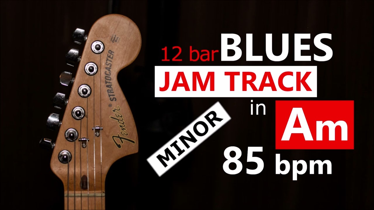 Minor Blues Backing Track in Am - (12 bar, 85 bpm)