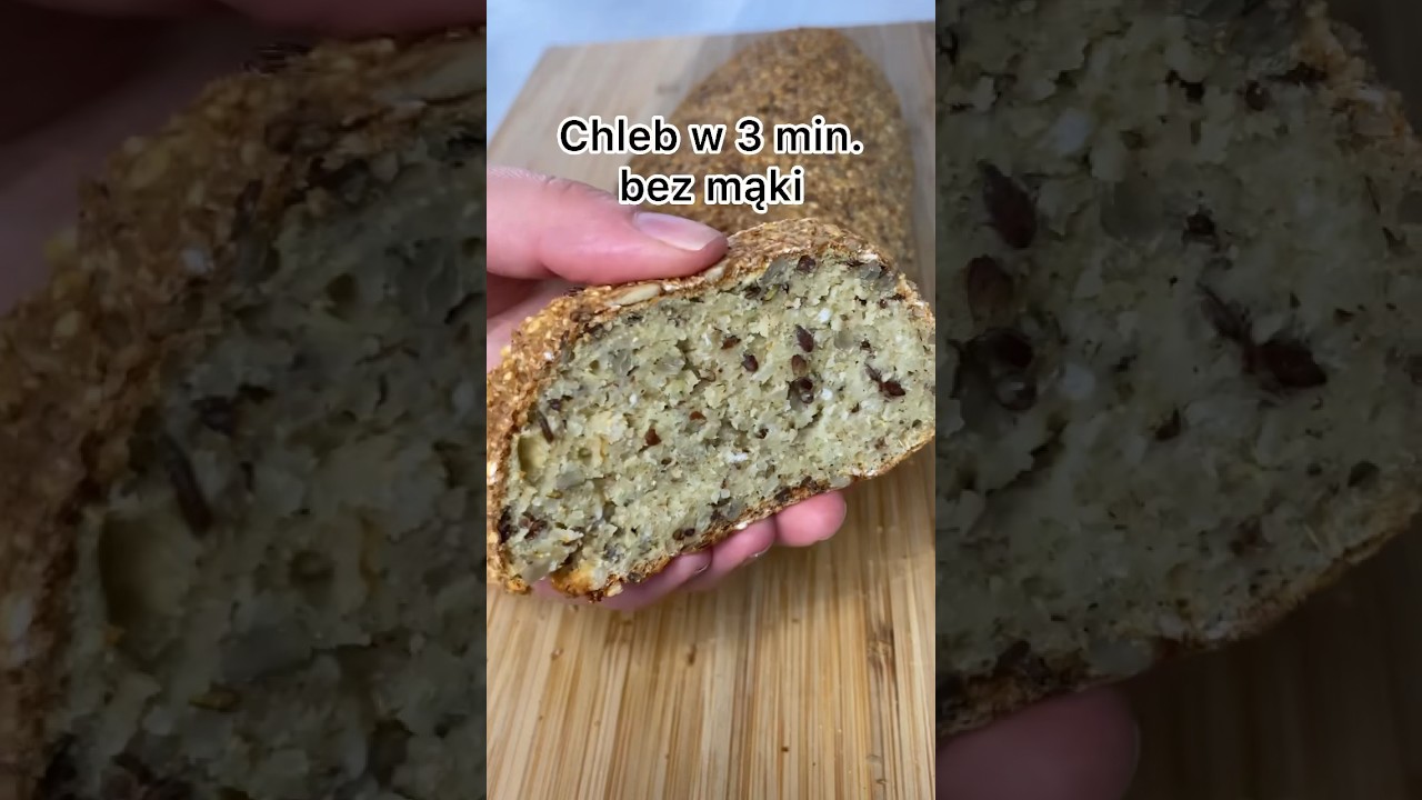Chleb w 3 minuty bez mąki🥖 duża zawartość białka. Przepis w komentarzu!