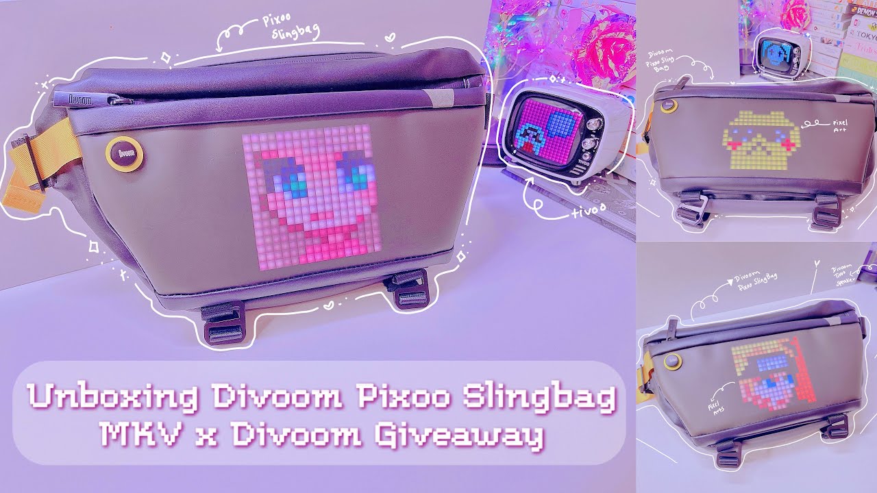 Unboxing & Reviewing Divoom Pixoo Slingbag | MKV x Divoom Pixoo Slingbag Giveaway [Closed]💕✨