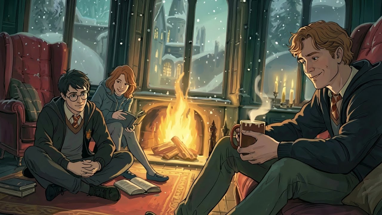 A Snowfall Over Gryffindor Tower | A Cozy and Peaceful Harry Potter Sleep Story To Fall Asleep To