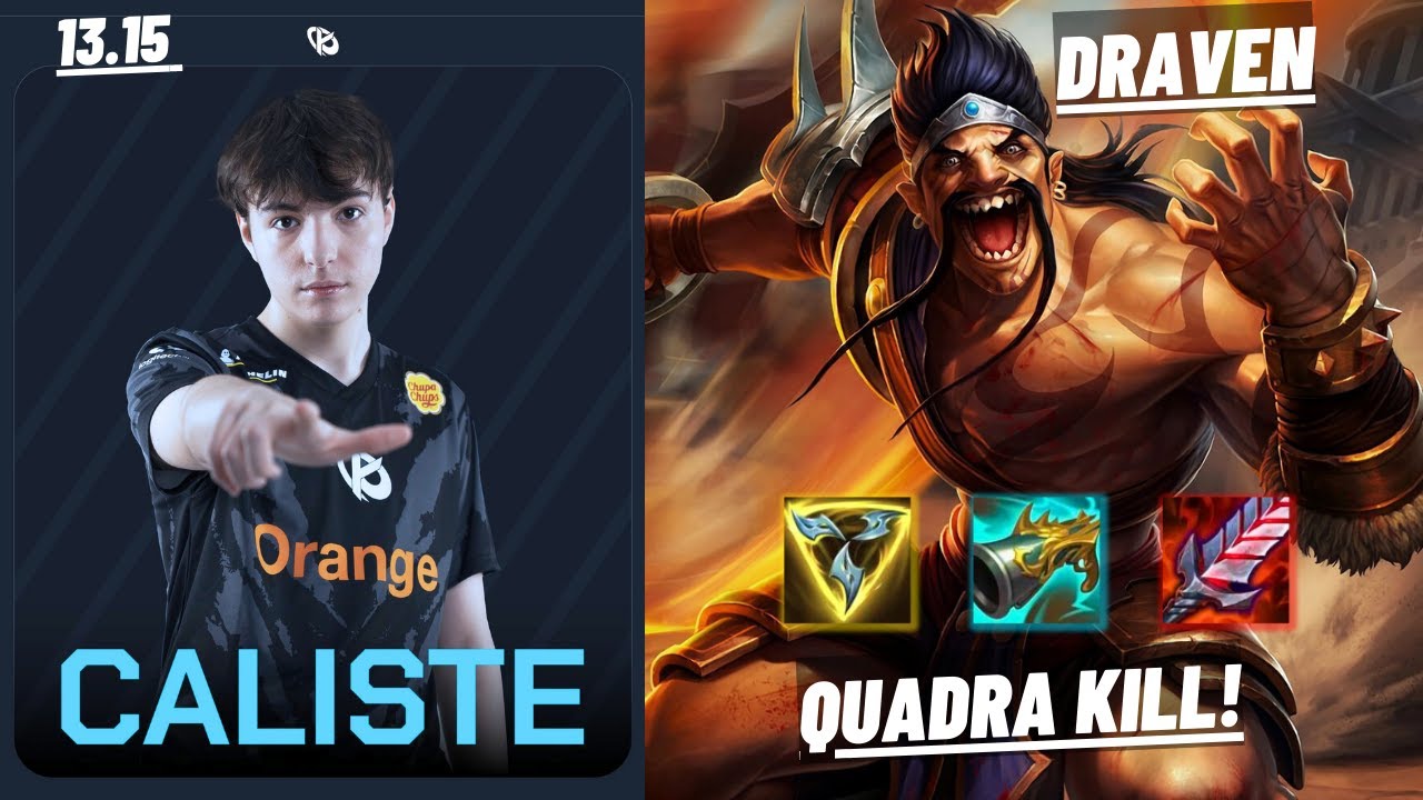 KC CALISTE: DRAVEN VS SLY TAKESET: KALISTA (ADC) - QUADRA KILL - EUW CHALLENGER - PATCH 13.15