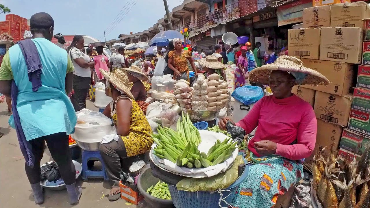 CHEAPEST FOOD MARKET SHOPPING IN GHANA ACCRA, AFRICA