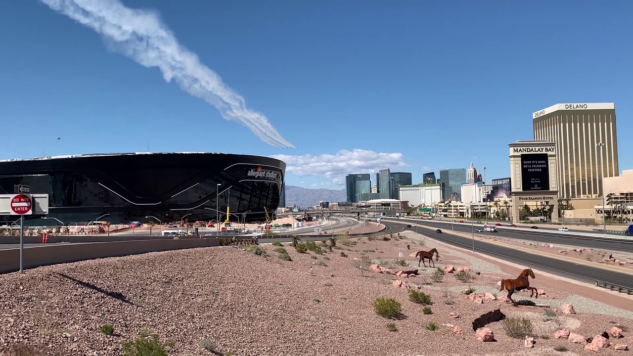 Ron Futrell with video of Thunderbirds flying over Allegiant Stadium April 11, 2020