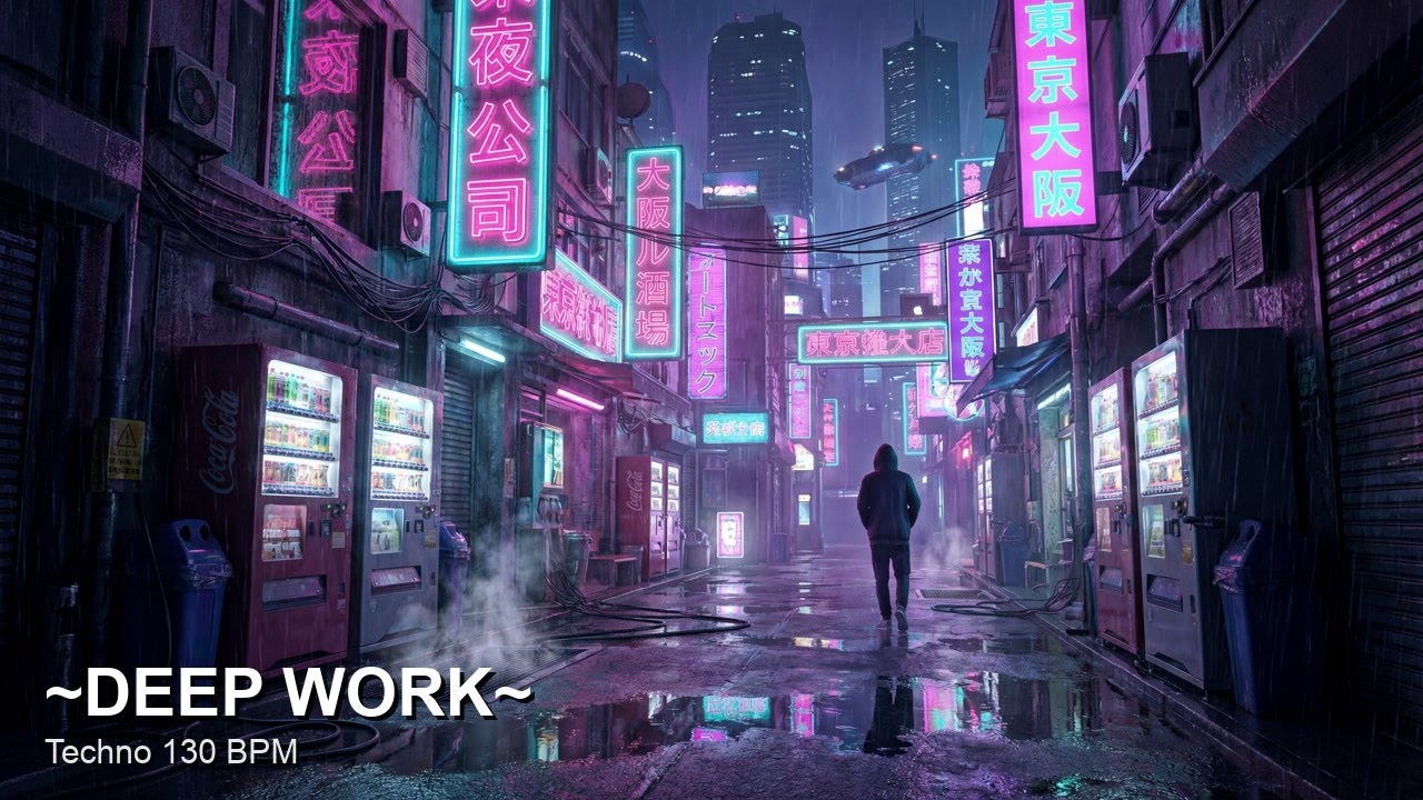 Deep Hypnotic Techno • Cyberpunk Neon Tokyo Night 🌃
