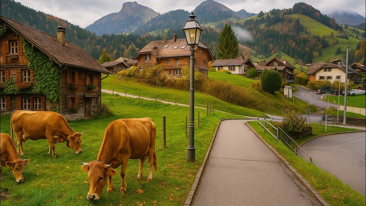 Switzerland Countryside - I Found The Most Beautiful Medieval Village in The Swiss Alps!