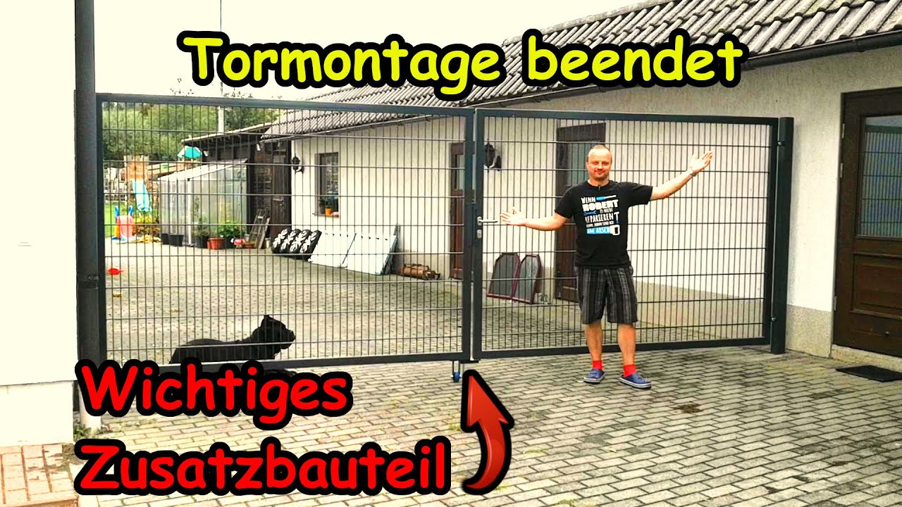 So baust du ein Doppelstabmattentor ohne fremde Hilfe auf! - Teil 2 - Die Fertigstellung