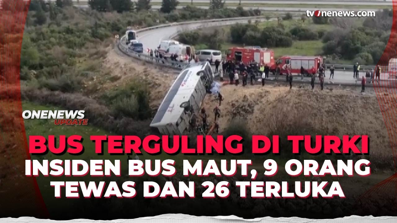 Nahas! Bus Penumpang Berisi 34 Orang Terguling | OneNews Update