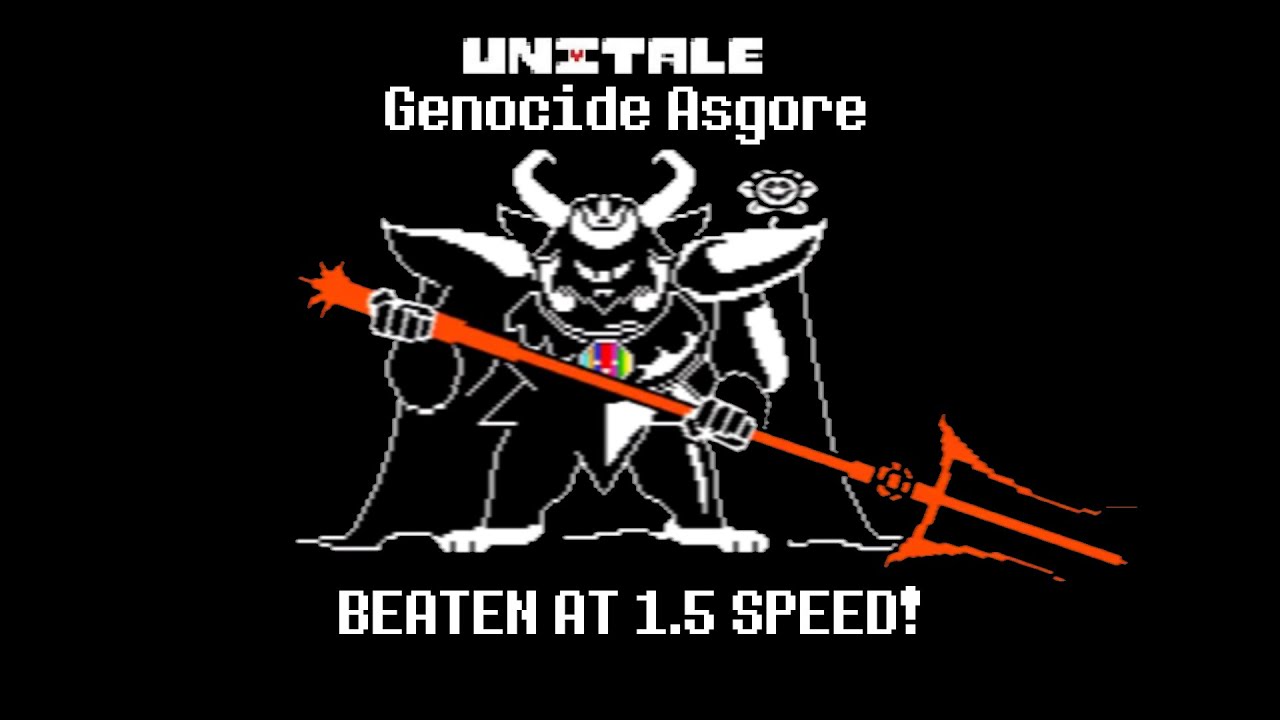 Unitale Genocide Asgore 1.5x SPEED BEATEN!! | Undertale Fangame