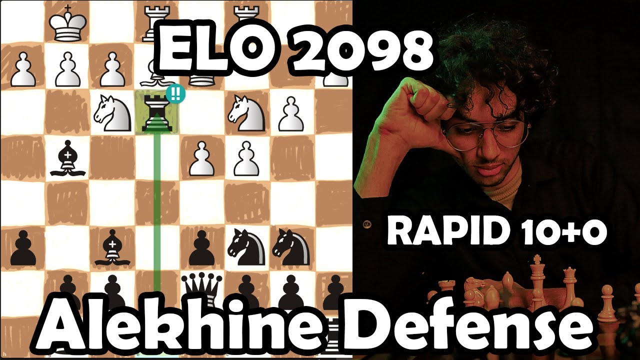 Alekhine Defense | دفاع أليخين ضد 2098 | Rapid 10+0