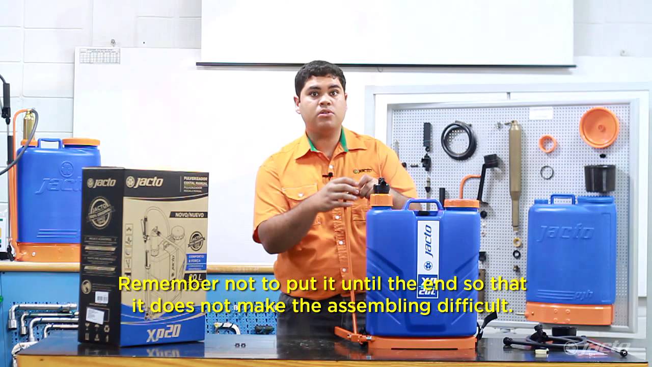 Jacto XP - How to assemble the manual knapsack sprayer