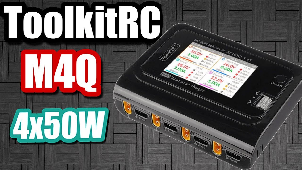 ✅ Супер Зарядка ToolkitRC M4Q, 4 порта - Для Литиевых Аккумуляторов! 🔥