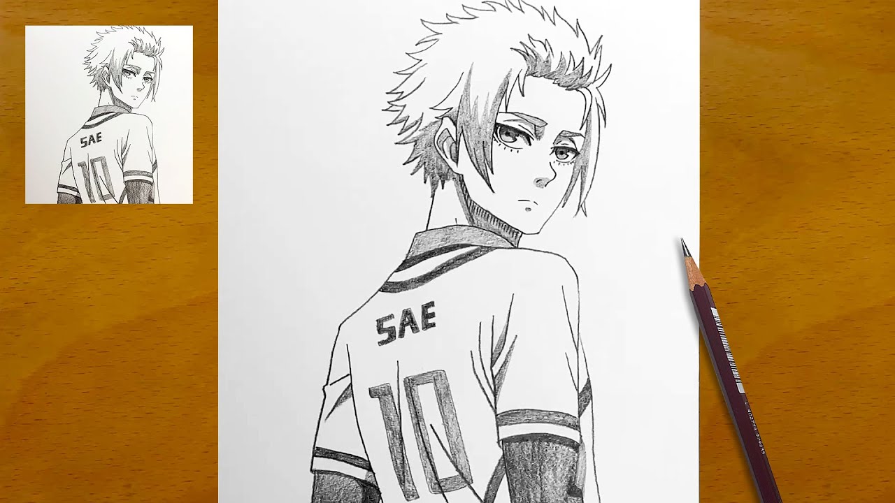 How to Draw Sae Itoshi from Blue Lock || Easy Anime Sketch || Anime Drawing