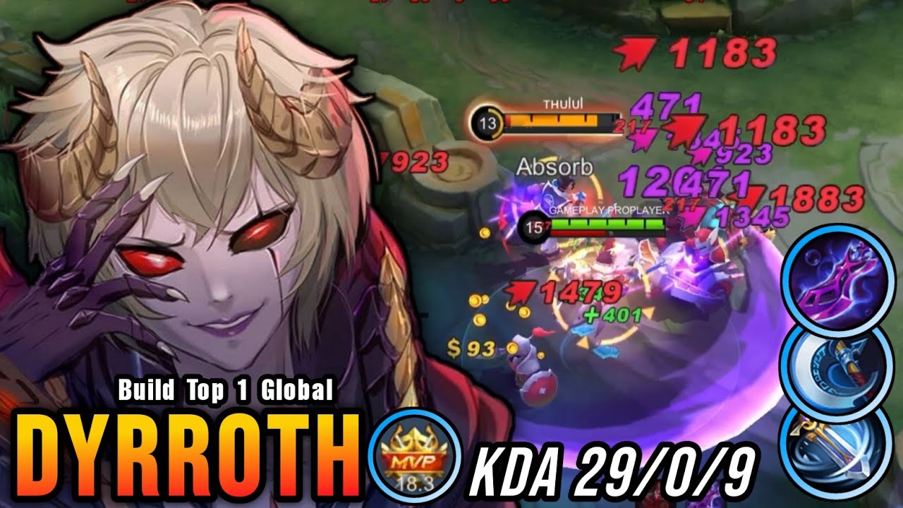 29 Kills!! One Shot Build Dyrroth Crazy Critical Damage!! - Build Top 1 Global Dyrroth ~ MLBB