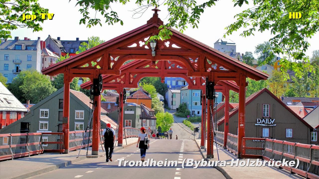 Rundgang durch Trondheim (Sor Trondelag) Norwegen Reisebilderbuch jop TV Travel