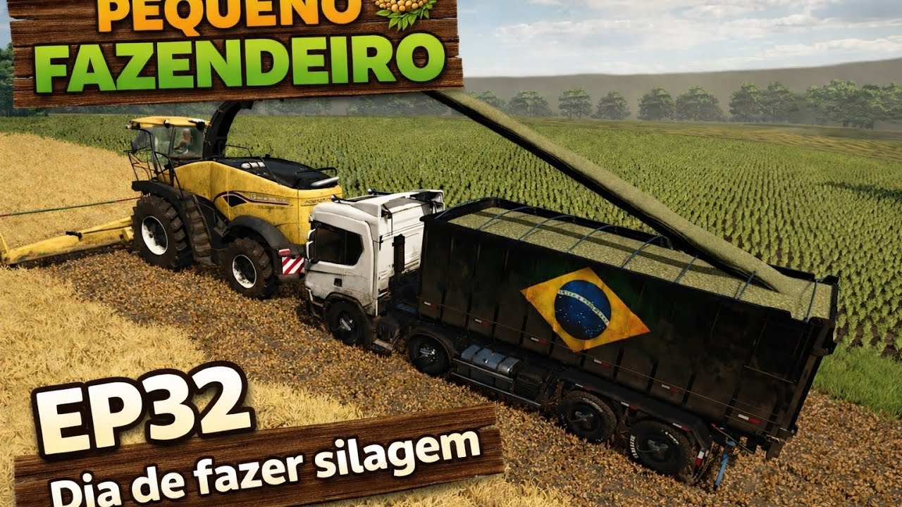 #ep32 pequeno fazendeiro fiz silagem com trigo farming simulador25 