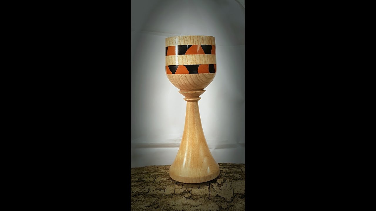 Wood Turning - Ash Goblet with Milliput Inlay
