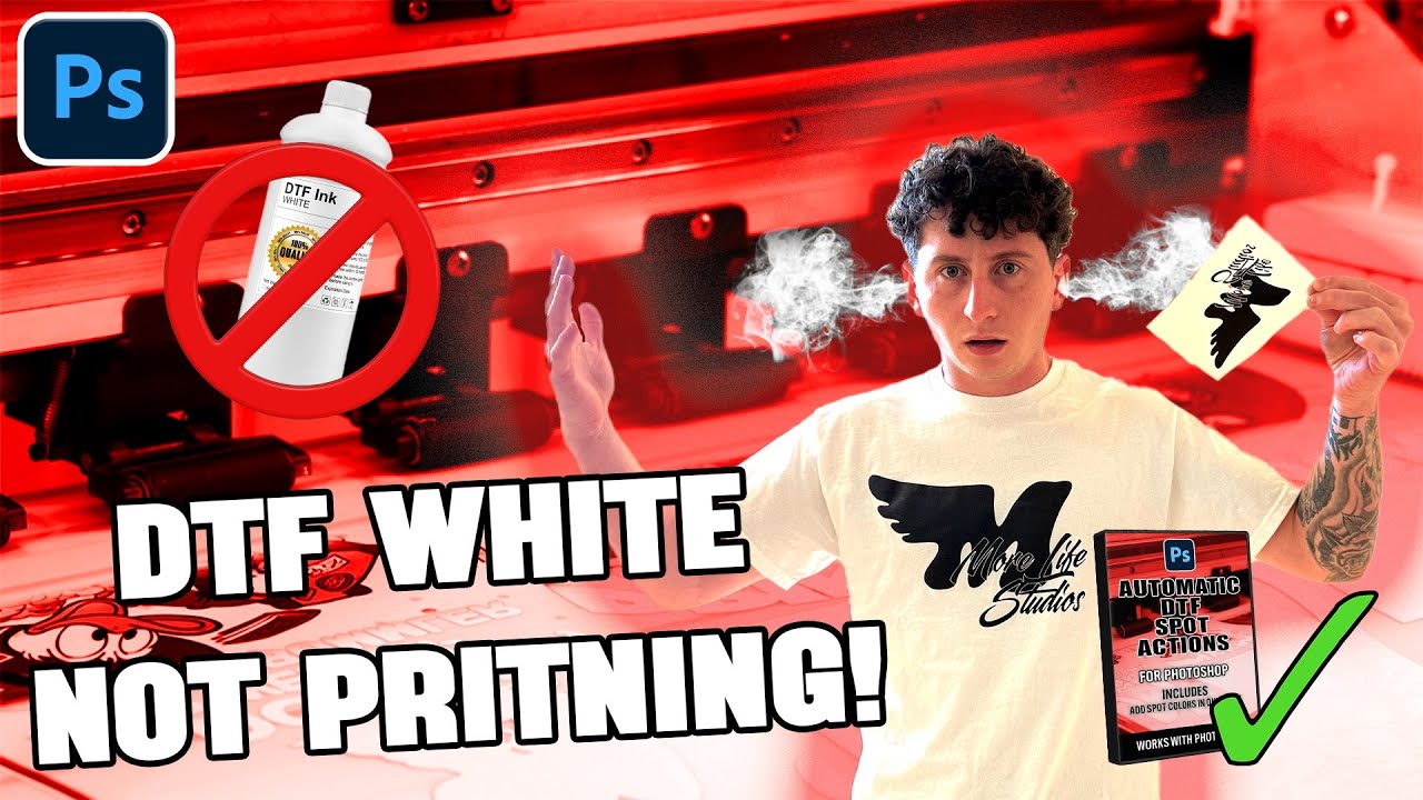 White Ink Not Printing on DTF? FIX IT with Spot Color One-Click Actions!