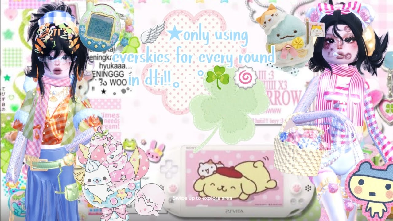 🍮☘️｡𖦹°‧everskies pick my outfits in dti!! A challenge video for y'all!!!₊˚⊹ ᰔ🍳