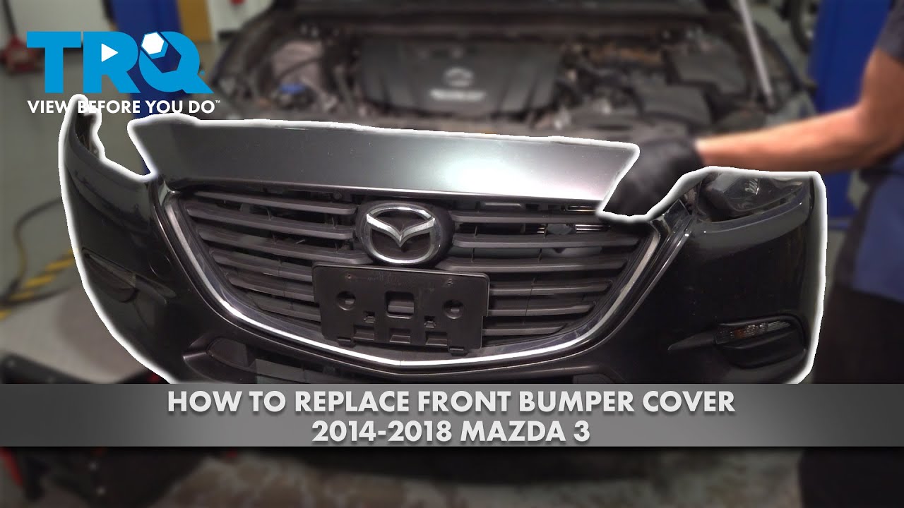 Как заменить накладку переднего бампера на Mazda 3 2014-2018 годов
