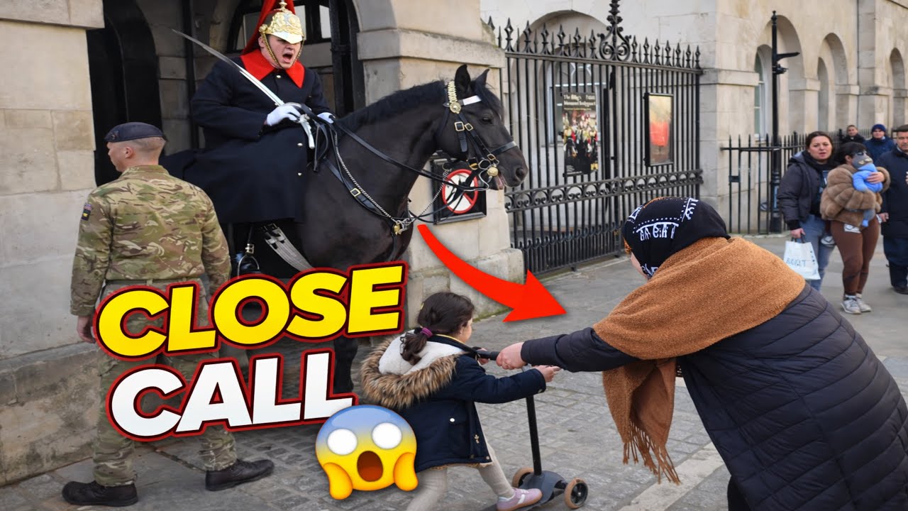 Everyone FROZE as Kid Scoots Under Guard Horse 😳