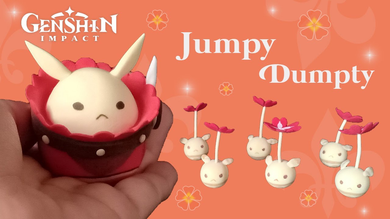 How to make Bouncy Jumpy Dumpty figurine clay │ Klee [Genshin Impact]