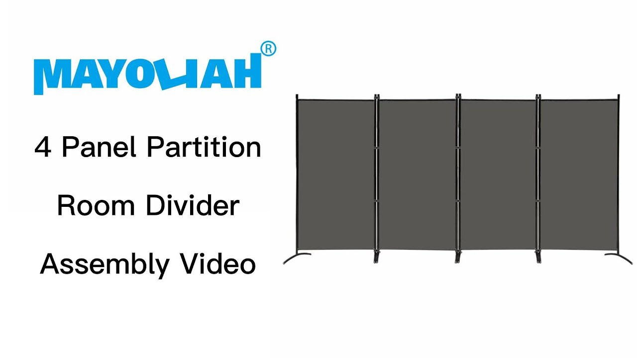 How to set up Mayoliah 4 panel screen divider panel with arced feet