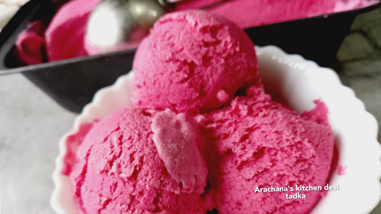 Beetroot Ice Cream 🍨 Use Only  3 Ingredients |Homemade Icecream | How to Make  Beetroot Icecream