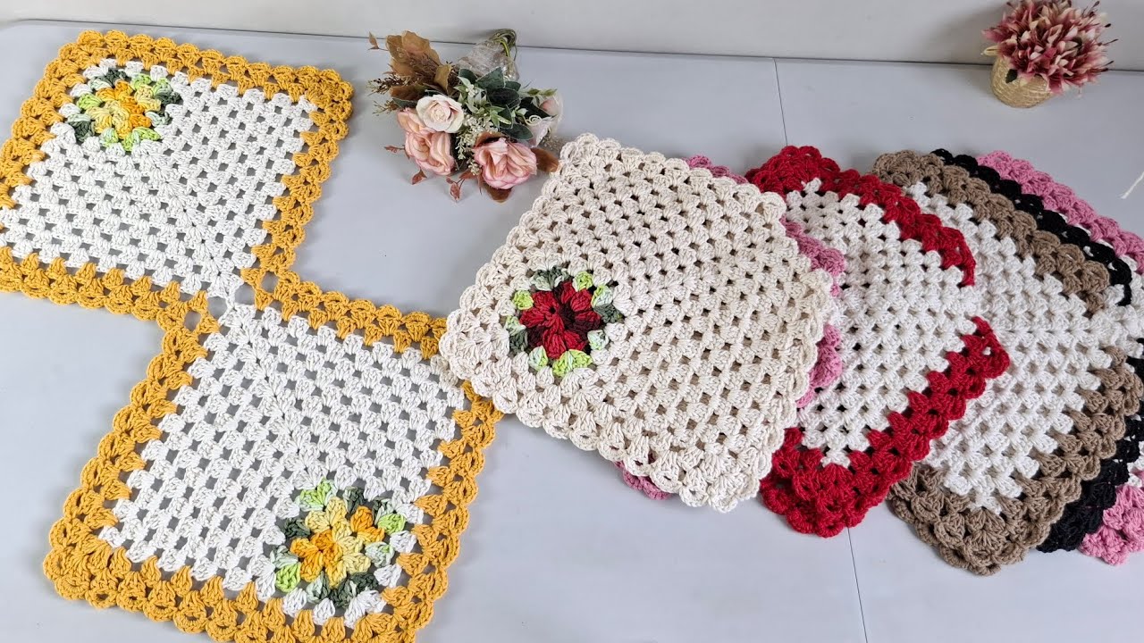MINI TRILHO DE MESA ROSABELA / CENTRO DE MESA EM CROCHÊ ! 