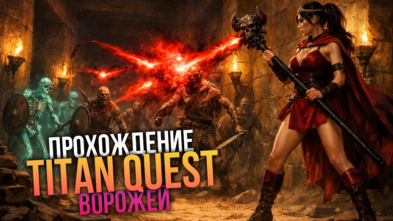 Titan Quest самый необычный маг! Ворожей - Дух и Грёзы, Норма, Египет и Восток, Бандари дай посох #2