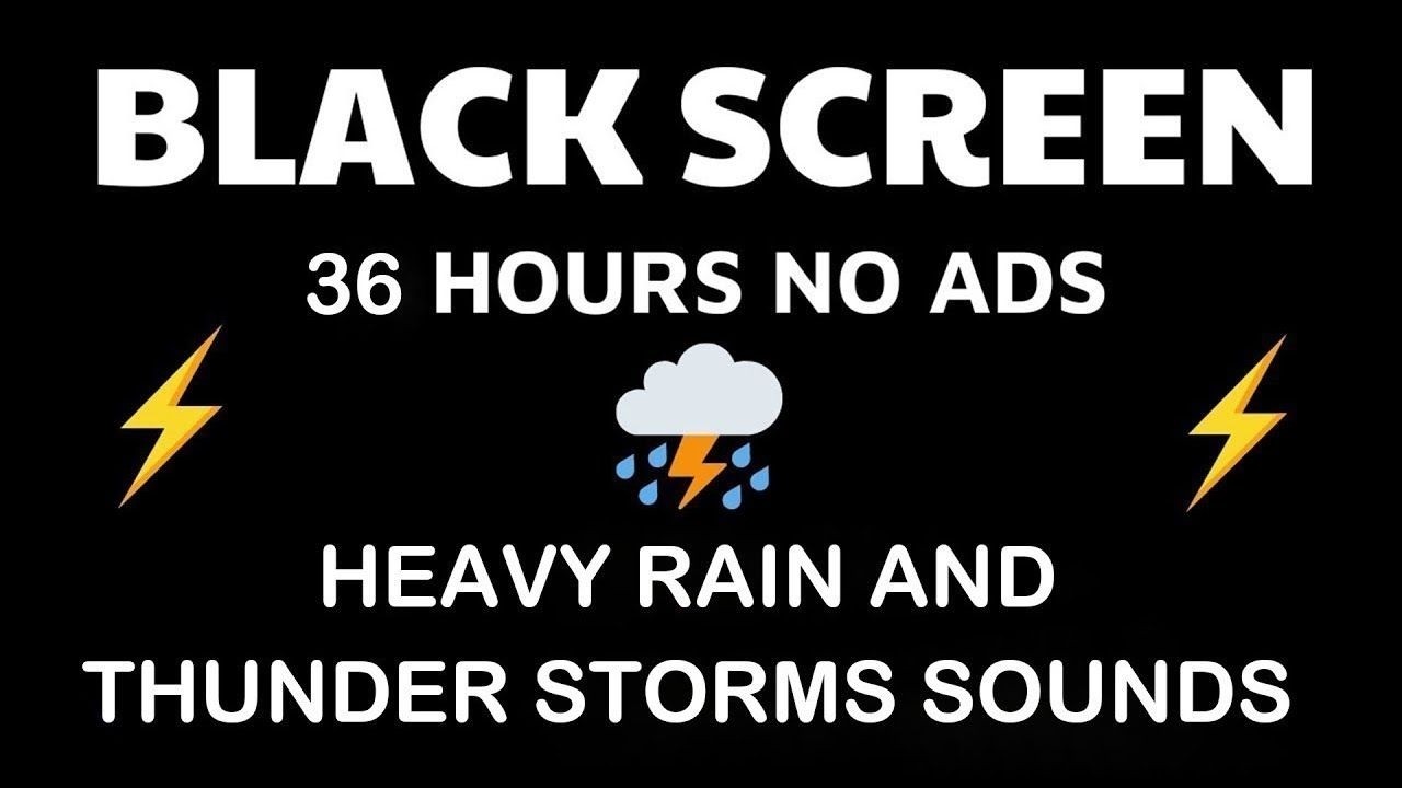 🔴 Heavy Rain Sounds LIVE 24/7 🌧️ Black Screen Thunderstorm for Sleeping | Sleep Instantly