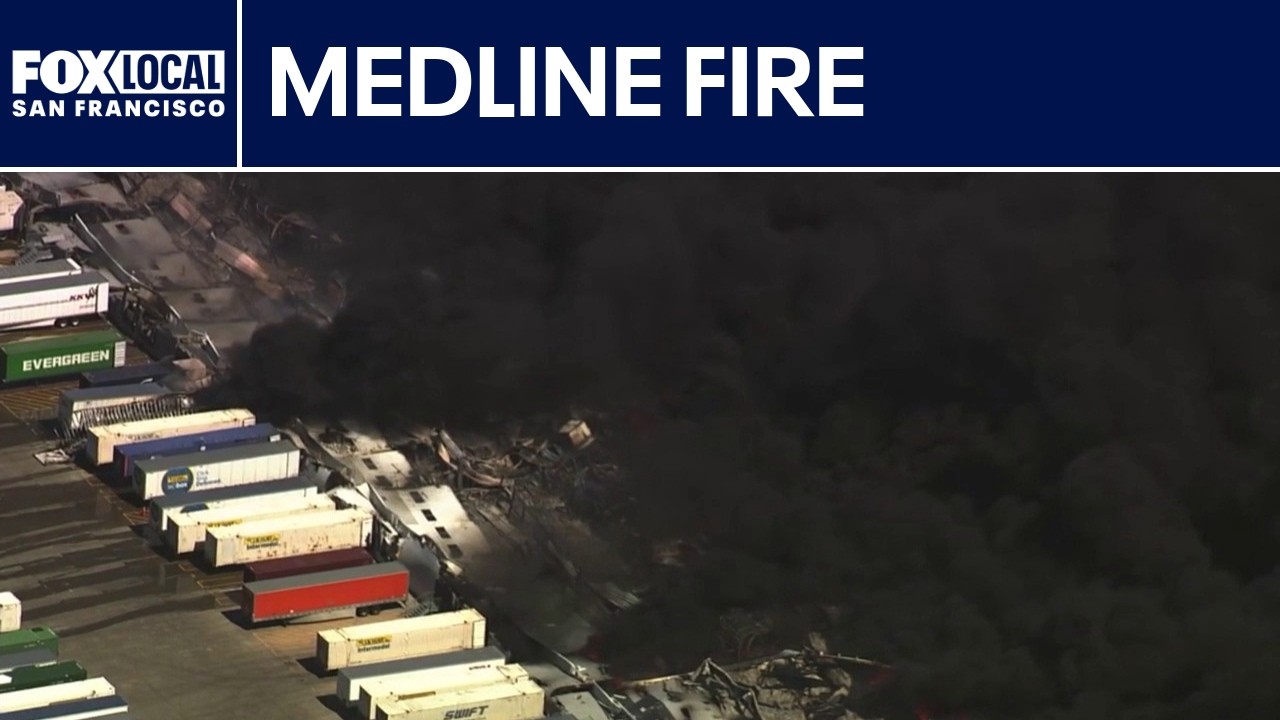 Склад Medline загорелся в Трейси | KTVU