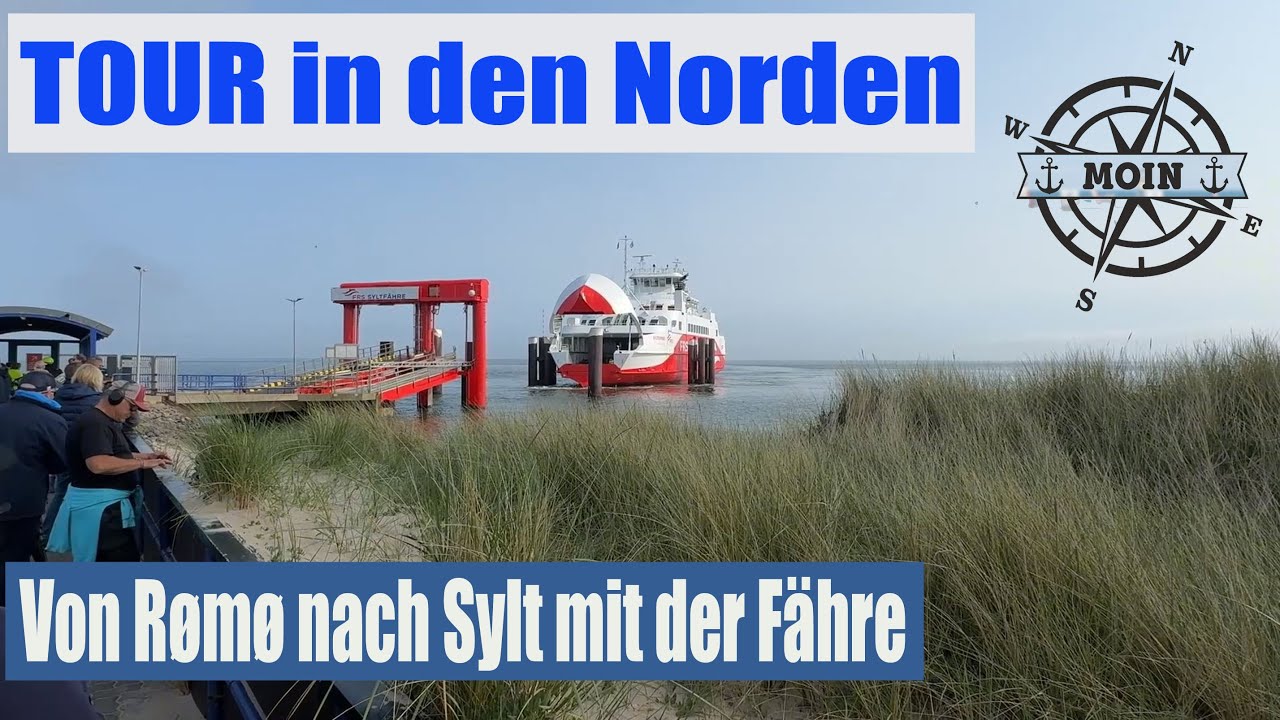 Von Römö nach Sylt mit der Fähre, tolle Insel ,schöne Häuser , Nebel , wir fahren bis Westerland.