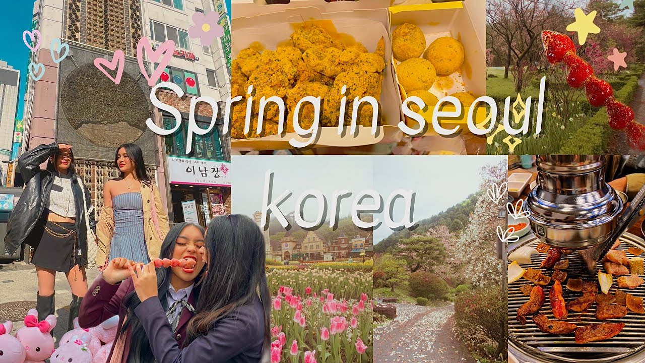 Spring in Korea 🌸  | Cebuana Twins trying out korean foods 🍜, cherry blossoms 🌸, myeongdong etc.