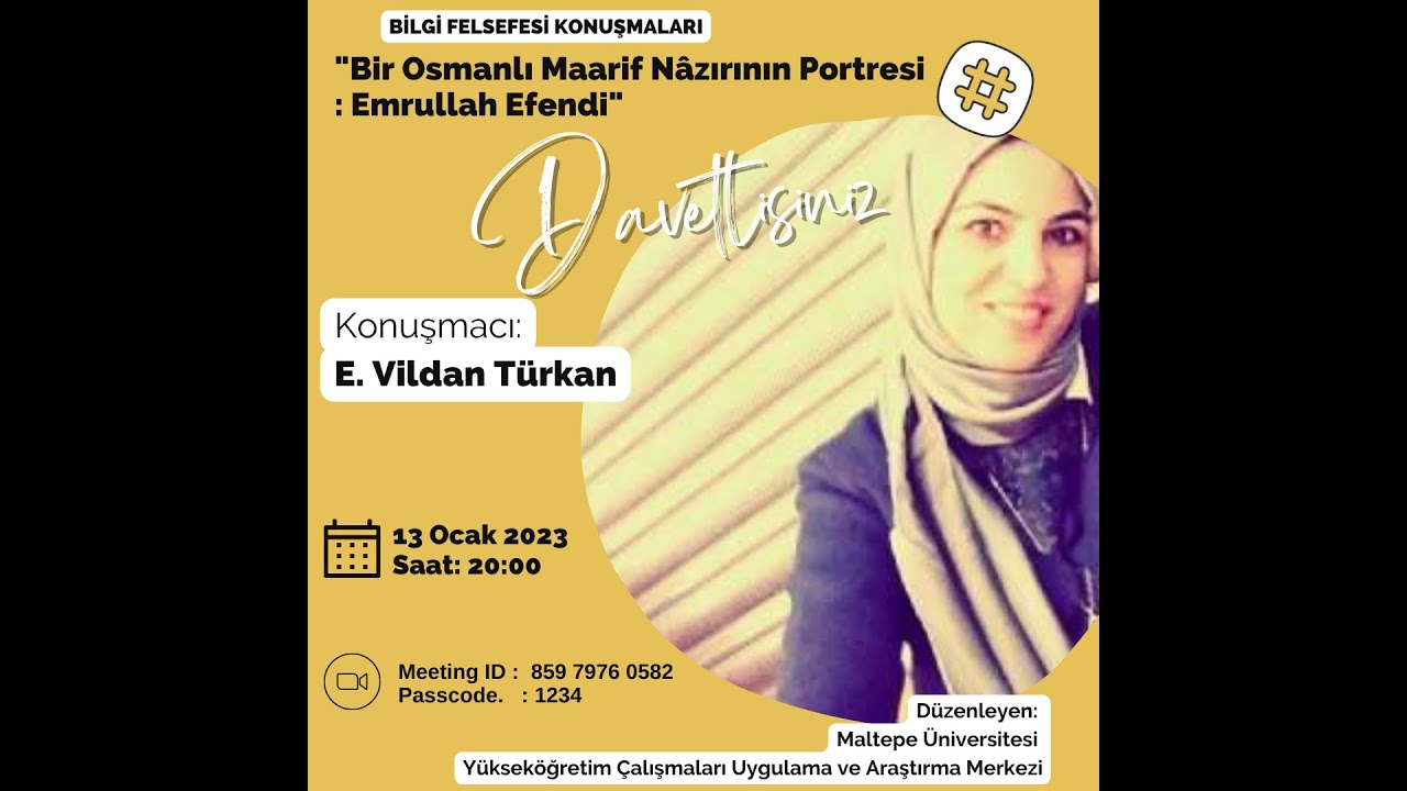 Bir Osmanlı Maarif Nâzırının Portresi : Emrullah  Efendi