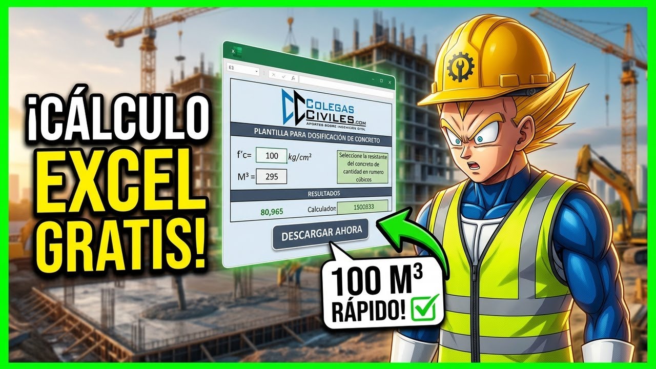 ✅ Dosificación de concreto por m3 en excel 🚀【DESCARGAR EXCEL】