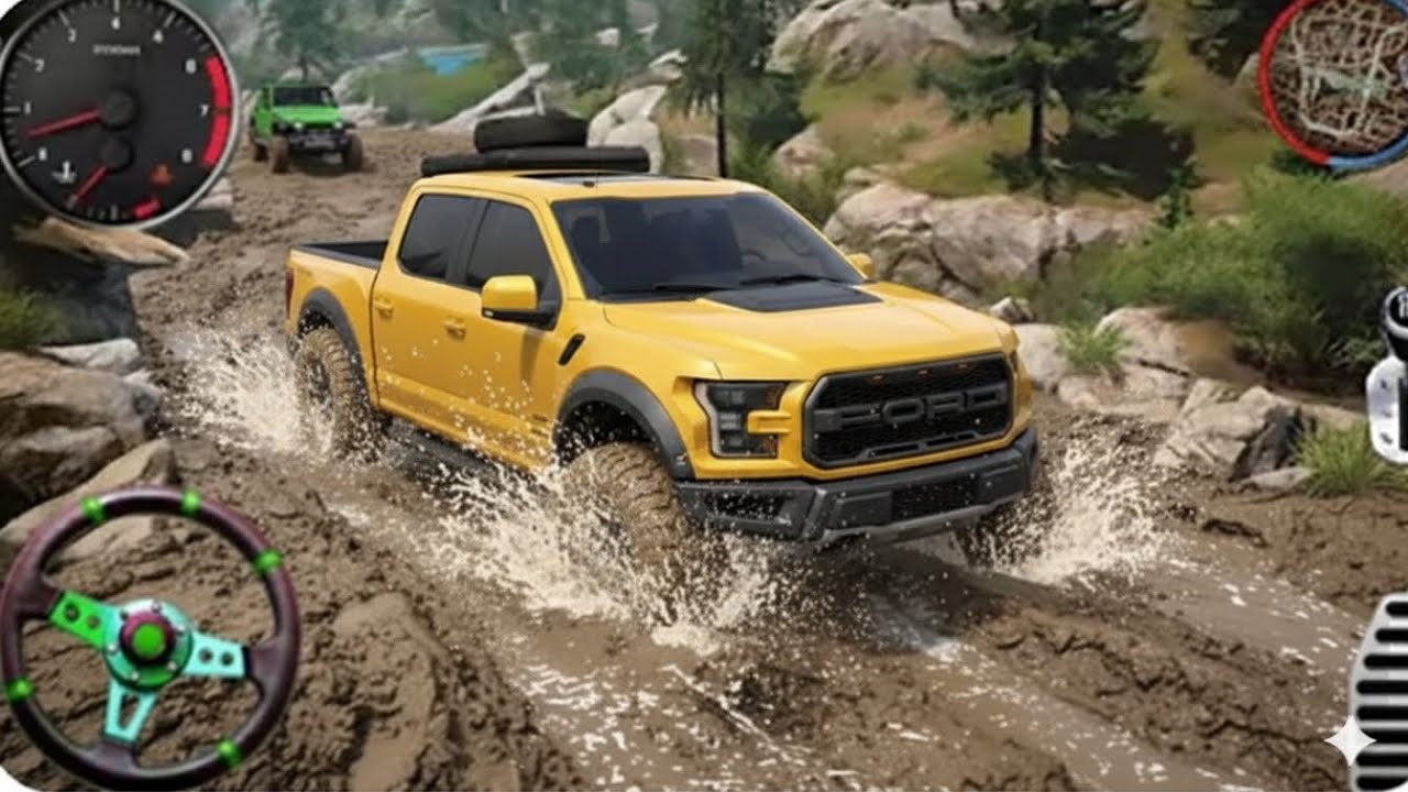 4x4 Offroad Gameplay 🚙 | First Person Mud Trail Driving + Wild Animal Encounter | Offroad Simulator
