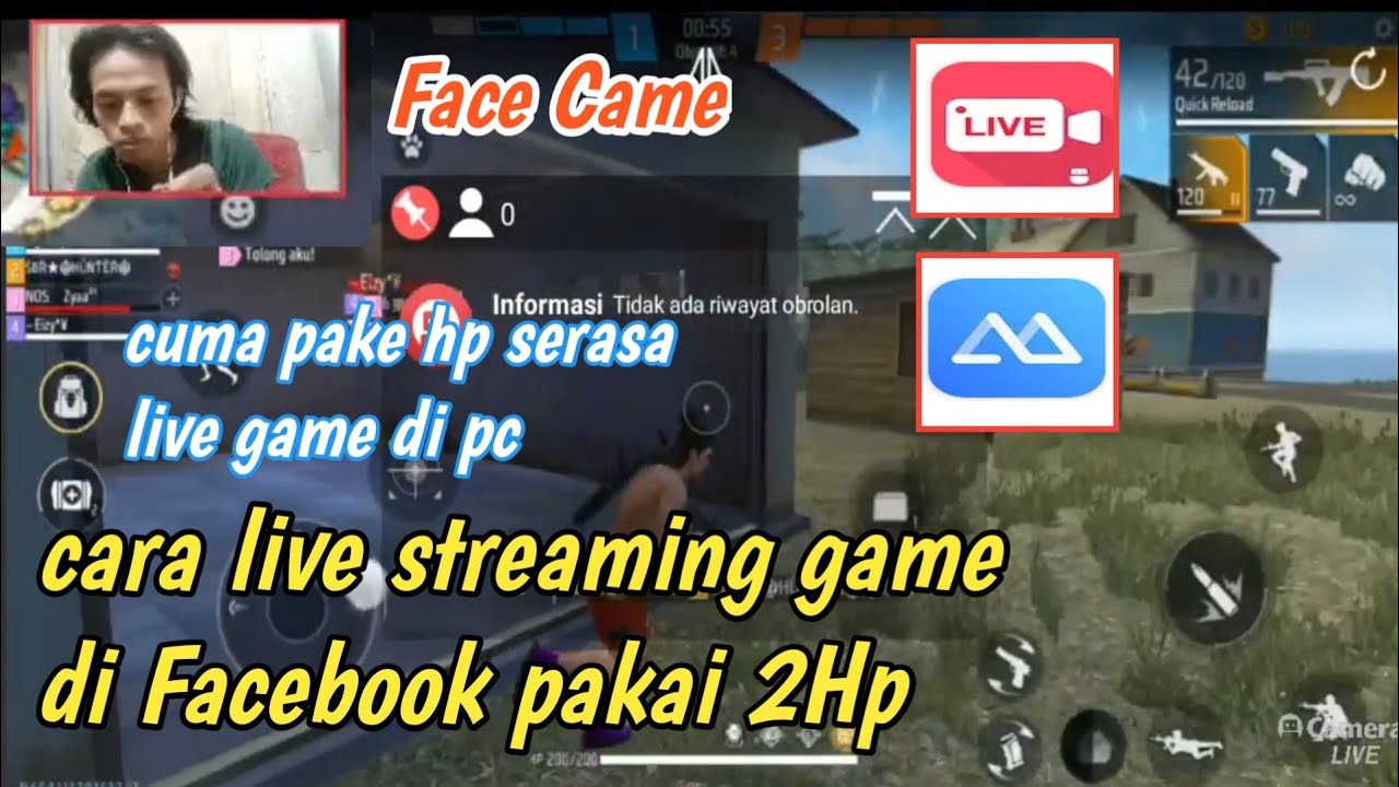 cara live streaming game di Facebook menggunakan 2 Hp