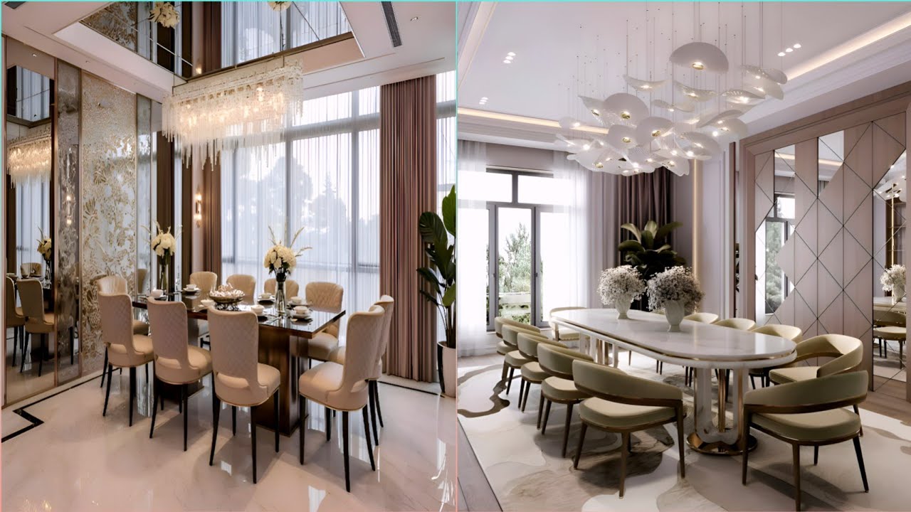 Latest Luxury Dining Room Designs: Modern Dining Chairs & Table Design Ideas: Home Interior Design