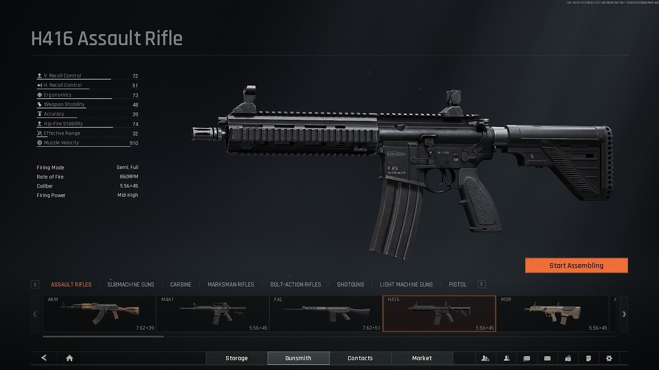 Arena Breakout Assault Rifles (H416)