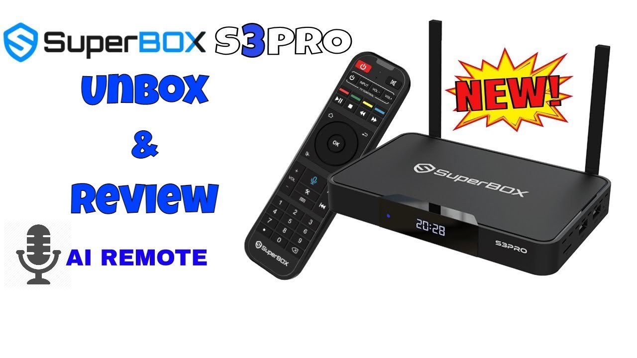 🔥 NEW SUPERBOX S3PRO REVIEW - UNBOX & SETUP NEW Voice Activated Remote 🔥