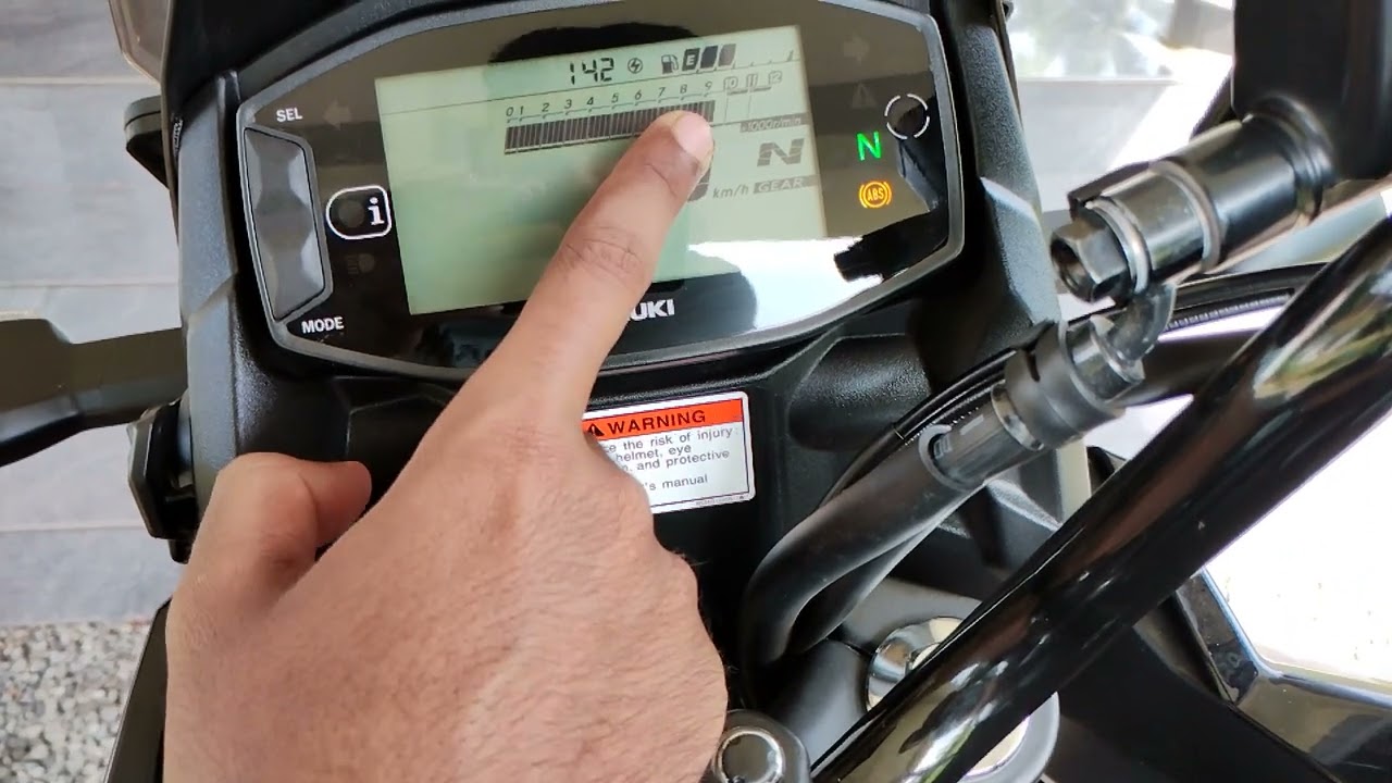 Set RPM shift light on Suzuki Vstrom sx250 and The new Gixxer series.