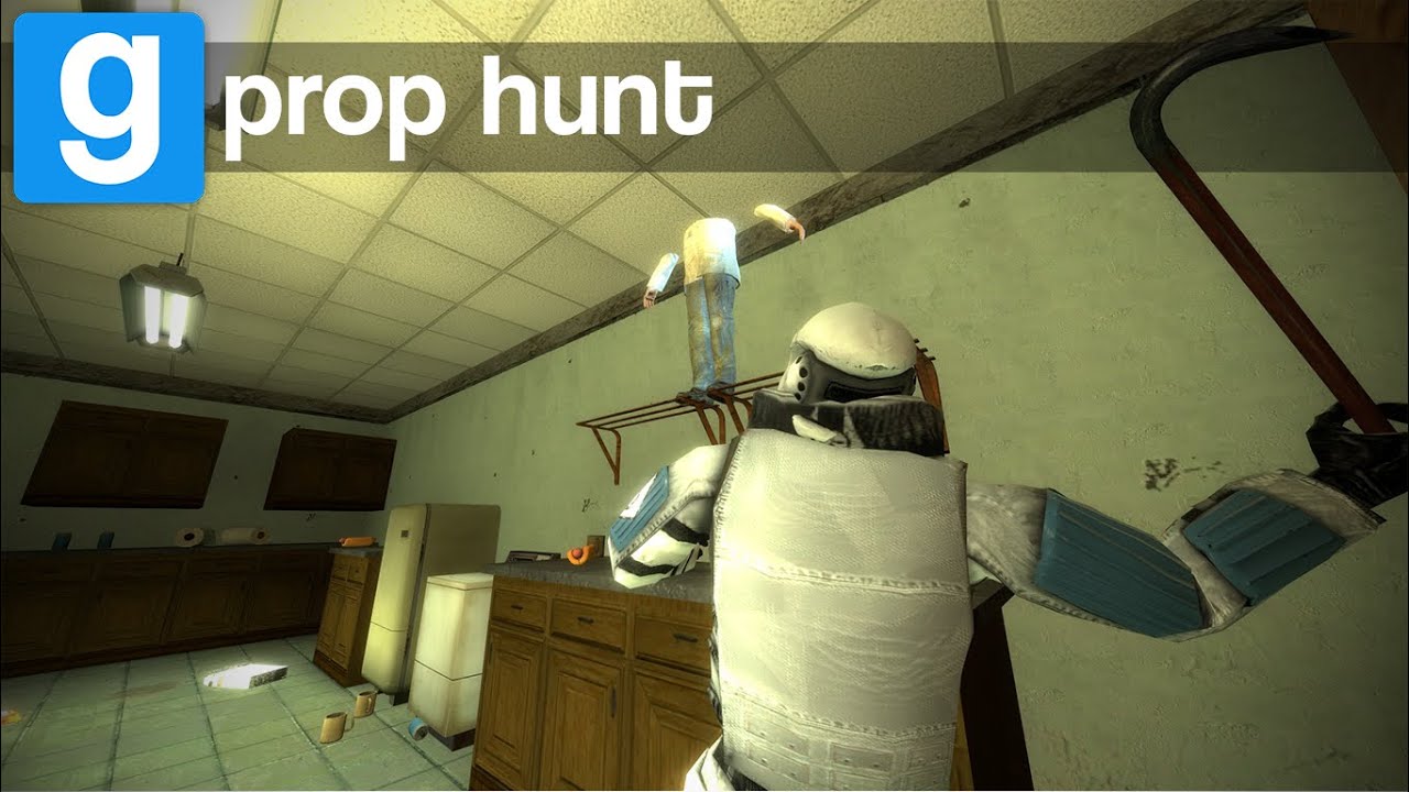 Gmod Prop Hunt Funny Moments | Ping Issues and Ceiling Man!