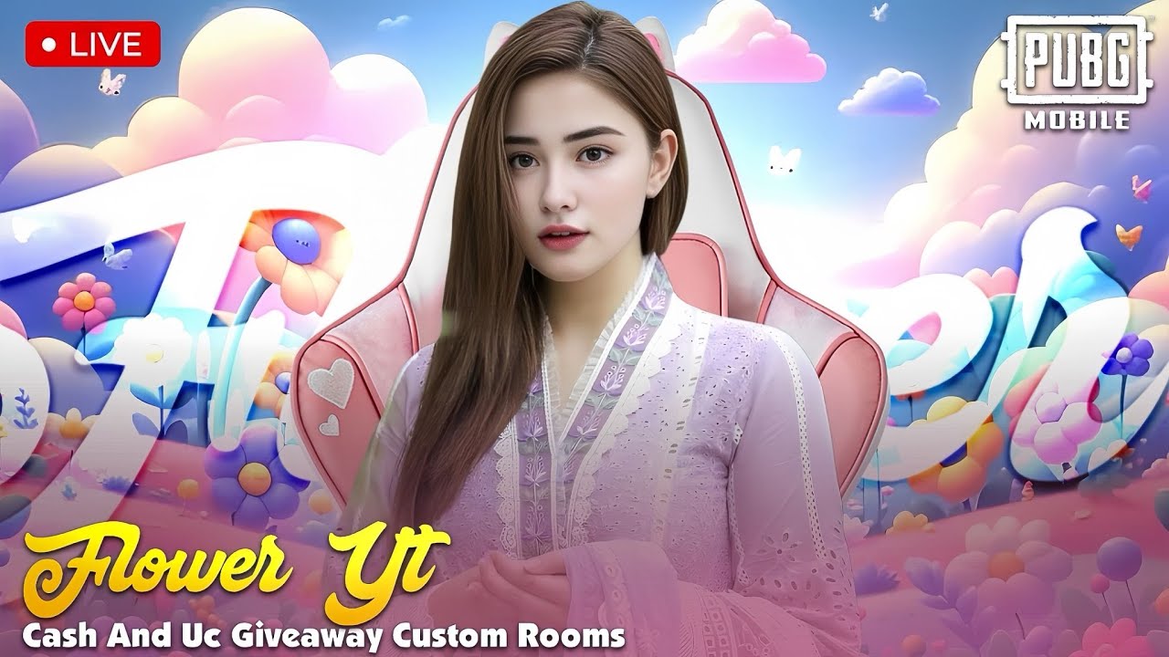 PUBG MOBILE LIVE | UC AND CASH GIVE AWAY | CUSTOM ROOMS | ROAD TO 30K | FLOWER YT