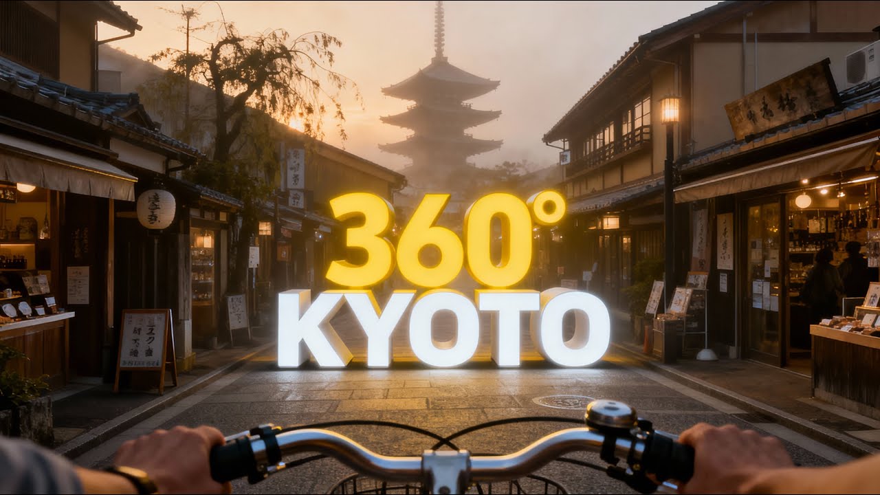 🚲 Kyoto, Japan 360° Cycling POV | 8K Morning Ride